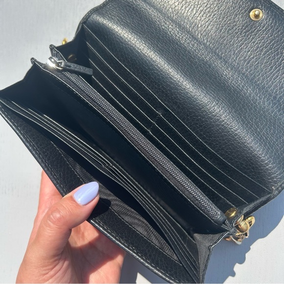 GUCCI GG Marmot Leather Continental Wallet w/ Chain - Picture 6 of 9